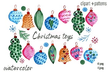 Christmas Toys & Ornaments Clipart