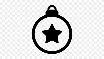 Christmas Tree Ball With A Star Vector - Christmas Tree Balls Icon