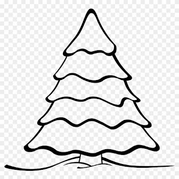 Christmas Tree Black And White