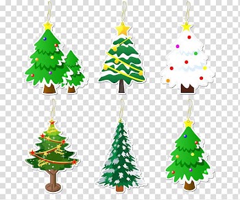 Christmas tree Bookmark , Cartoon Christmas tree transparent background PNG clipart