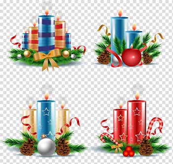 Christmas tree Candle Euclidean , Cartoon Christmas candles transparent background PNG clipart