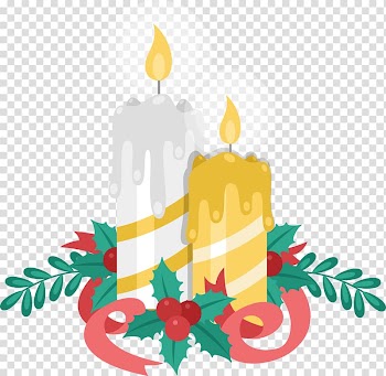 Christmas tree Candle , watercolor painted candles transparent background PNG clipart