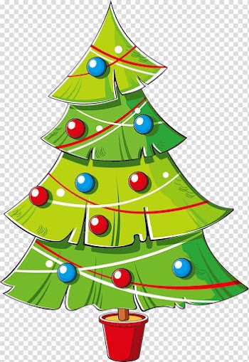 Christmas tree Cartoon , Cartoon Green Christmas tree transparent background PNG clipart