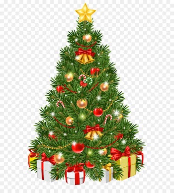 Christmas tree Christmas Day Christmas ornament Clip art - Decorated Christmas Tree Transparent PNG Clip Art Image 