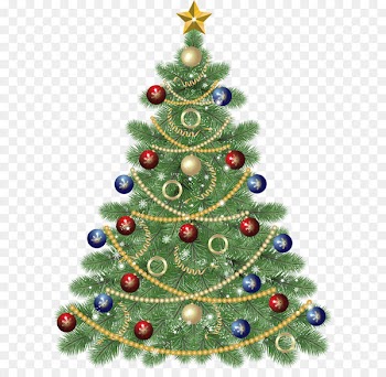 Christmas tree Christmas Day Clip art - Large Transparent Christmas Tree with Star Clipart 