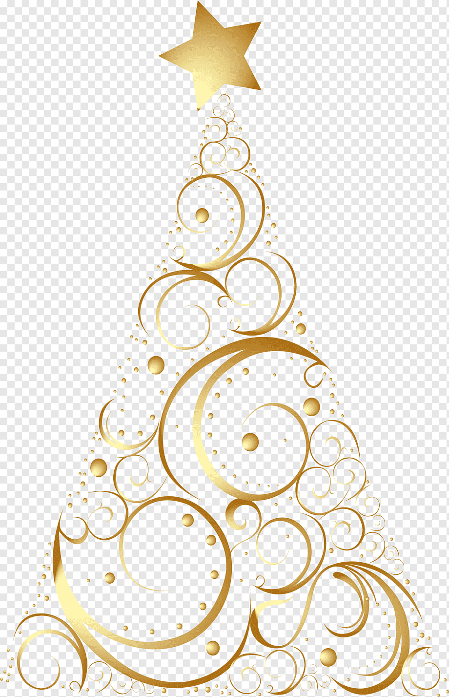 Christmas tree Christmas decoration, christmas tree, holidays, decor, gold png