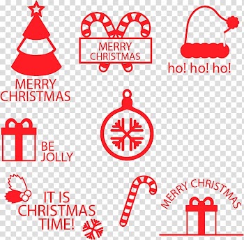 Christmas tree Christmas decoration , Red Christmas tags transparent background PNG clipart