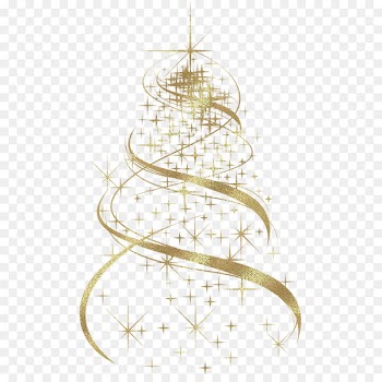 Christmas tree Christmas decoration Scalable Vector Graphics - Transparent Golden Christmas Tree Decoration PNG Clipart 