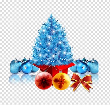 Christmas tree Christmas gift, Christmas elements PSD transparent background PNG clipart