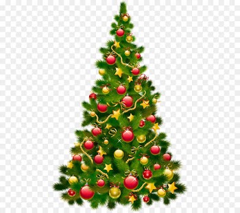 Christmas tree Christmas ornament Christmas decoration Clip art - Large Transparent Christmas Tree with Ornaments Clipart 