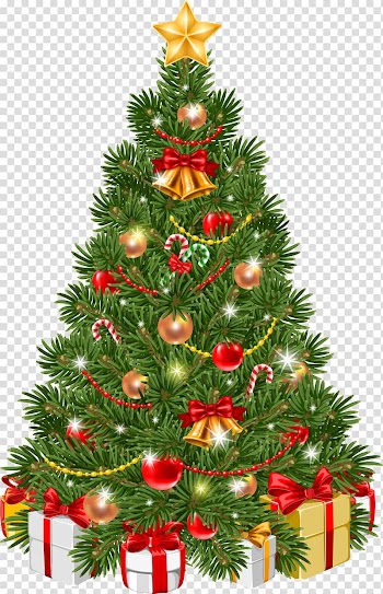 Christmas tree Christmas ornament , Green Christmas tree transparent background PNG clipart