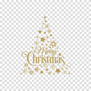 Christmas tree Christmas ornament Santa Claus, Golden Creative Christmas tree transparent background PNG clipart