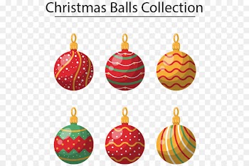 Christmas tree Christmas ornament - Six Christmas balls 