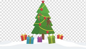 Christmas tree Christmas ornament Text Fir Illustration, Christmas tree in the snow transparent background PNG clipart
