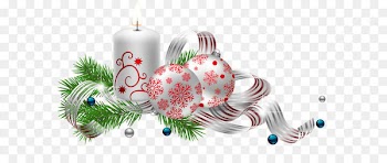 Christmas tree Christmas ornament - Transparent Christmas Decoration with Candles PNG Picture 