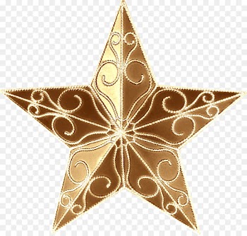 Christmas tree Christmas ornament Tree-topper Star of Bethlehem - Golden stars 
