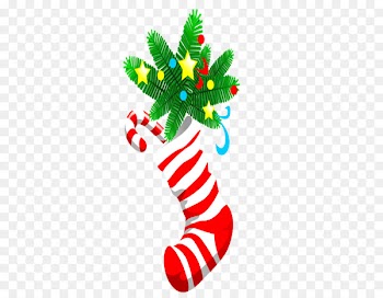 Christmas tree Christmas stocking Red - Red Christmas socks 