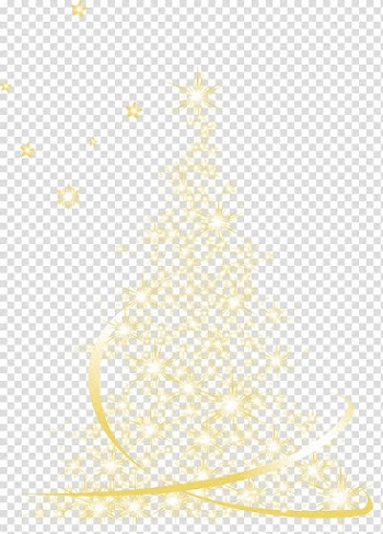 Christmas tree , Christmas tree Pattern, Golden Christmas tree light effect transparent background PNG clipart