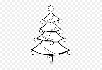Christmas Tree Clip Art Black And White - Christmas Tree