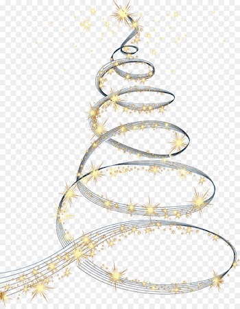 Christmas tree Clip art - Glitter gold 