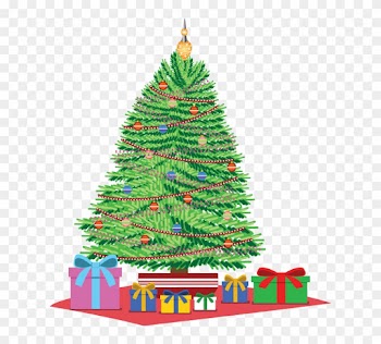 Christmas Tree Clipart Gift Clipart - Christmas Tree With Presents Under It Drawing