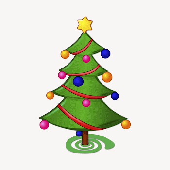 Christmas tree clipart illustration psd. | Free PSD - rawpixel