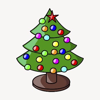 Christmas tree clipart, illustration vector. | Free Vector - rawpixel