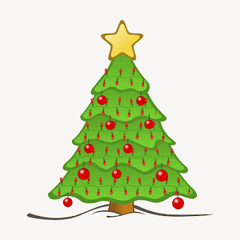 Christmas tree collage element illustration | Free Vector - rawpixel