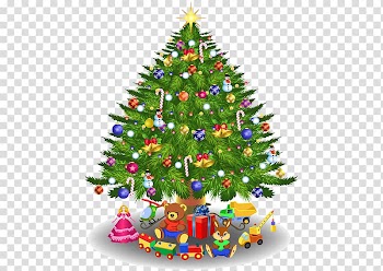 Christmas tree , Color Christmas Tree transparent background PNG clipart