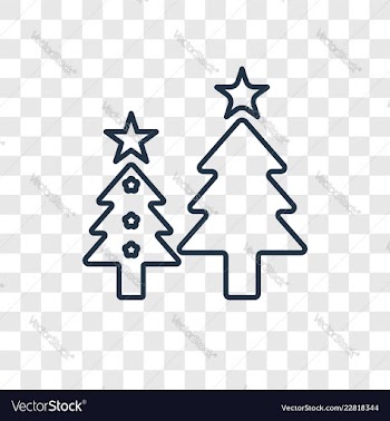 Christmas tree concept linear icon isolated on vector image