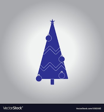 Christmas tree decorated with vector image