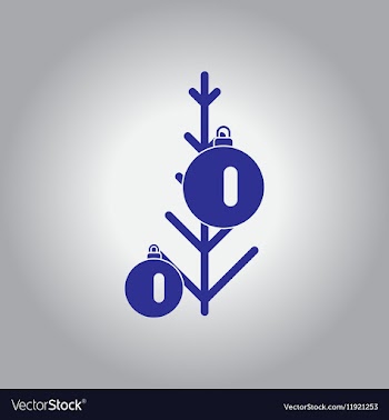Christmas tree decorated with vector image