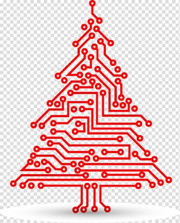 Christmas tree Electronic circuit Digital electronics Electrical network , christmas tree transparent background PNG clipart