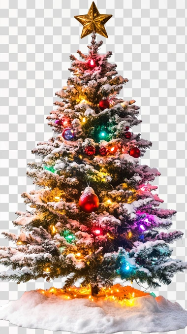 christmas tree emoji in 3D with a white background, just a b