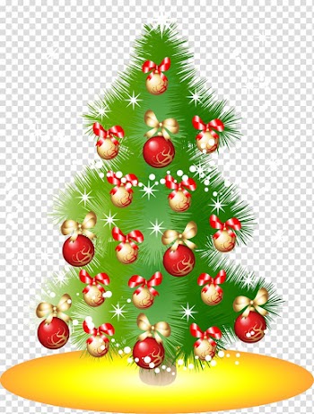 Christmas tree Euclidean New Year tree, Green Christmas tree ornaments transparent background PNG clipart