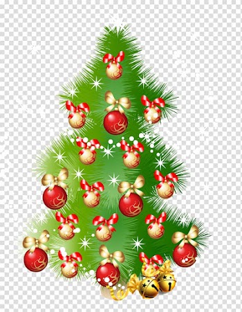 Christmas tree Euclidean New Year tree, Red Christmas ball with Christmas tree transparent background PNG clipart