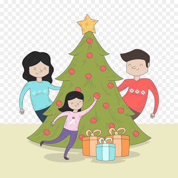 Christmas tree Family - Vector Christmas family 