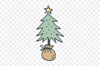 Christmas Tree Free Png Transparent Background Images - Hand Drawn Christmas Tree Png
