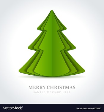  					Christmas tree from cut paper vector&nbsp;image														