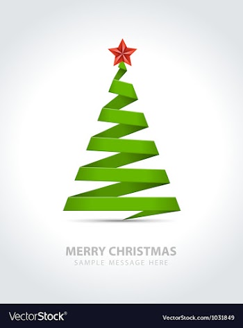  					Christmas tree from paper ribbon vector&nbsp;image														