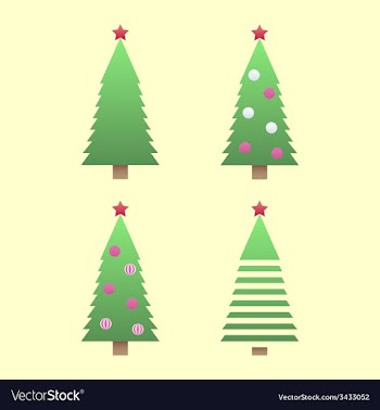 Christmas tree gradient vector image