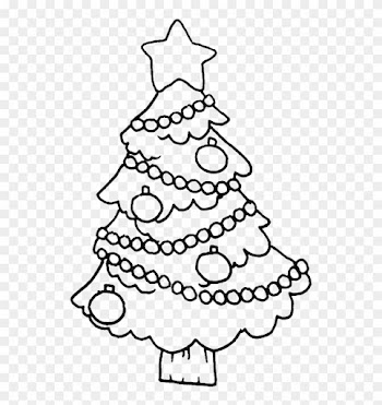 Christmas Tree Hanging Ornament On Christmas Coloring - Christmas Tree With Ornaments Coloring Pages
