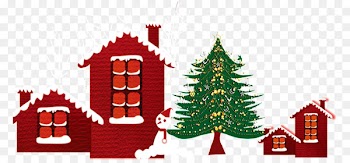 Christmas tree House Snowman - Cartoon snowman Housing 