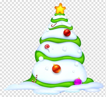 Christmas tree illustration, Christmas New Year Paper, Christmas Snowy Tree transparent background PNG clipart