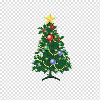 Christmas tree Illustration, Creative Christmas transparent background PNG clipart