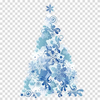 Christmas tree,light blue,Decorative pattern,Holiday elements transparent background PNG clipart