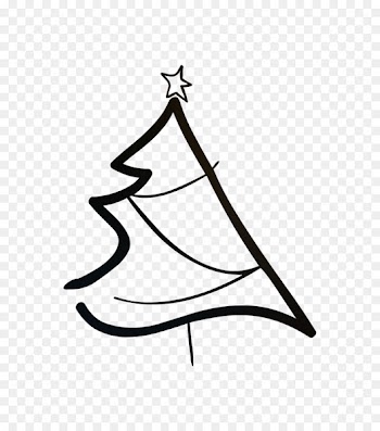 Christmas tree Line Triangle Christmas Day -  