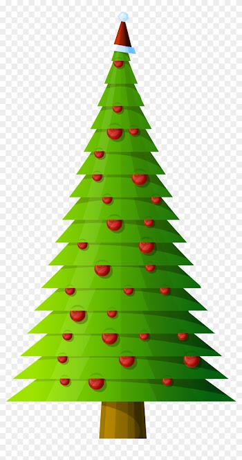 Christmas Tree Modern Style Transparent Png Clipart - Clip Art Tall Skinny Christmas Tree