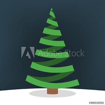 Christmas tree on the snow
