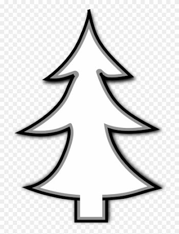 Christmas Tree Outline Clip Art - Christmas Tree Line Art